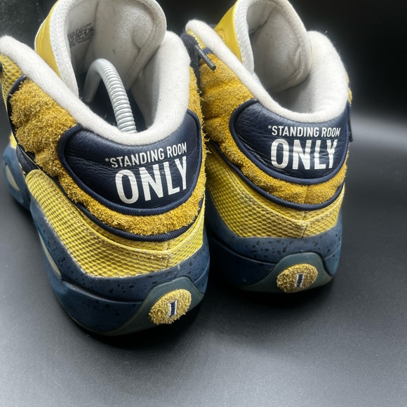 Yellow and Blue Reebok IVERSON Sneakers - Picture 3 of 6